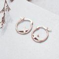 wholesale 925 Sterling Silver Opal Cross Huggie Hoop Earrings for Women and Girls-0-3