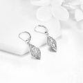wholesale 925 Sterling Silver Filigree Leaf Design Dangle Drop Leverback Earrings -0-1