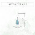 wholesale 925 Sterling Silver Turquoise Teardrop Filigree Leverback Earrings-0-4