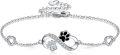 wholesale 925 Sterling Silver Infinity Paw Print Heart Bracelet for Women -0-0