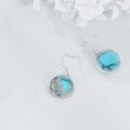 wholesale 925 Sterling Silver & Natural Turquoise Wave Filigree Earrings for Women, 0.7-1.33 Inch-0-4