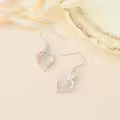 TOUPOP Sterling Silver Rose Heart Butterfly Initial L Letter Drop Dangle Earrings-0-4
