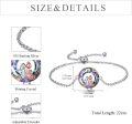 wholesale 925 Sterling Silver AOBOCO Sisters Bracelet with Rainbow Crystal and Rose Gold Figures s for Women-0-2