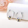 wholesale 925 Sterling Silver Enamel Volleyball Hoop Earrings - Sports  for Women-0-3