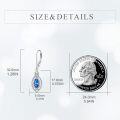 wholesale 925 Sterling Silver Marquise Cut Blue Topaz Drop Earrings-0-4