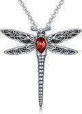 wholesale Sterling Silver Stone Dragonfly Urn Necklace for Ashes w Filling Tool-0-29