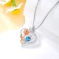 wholesale 925 Sterling Silver Rose Heart Birthstone Necklace for Women Flower Infinity Love Pendant Jewelry for Mom Wife Her Anniversary Christmas Mothers Day Gift-0-5