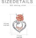 wholesale 925 Sterling Silver Rose Heart Pendant I Love You Mom Necklace Fashion  for Mother's Day-0-5