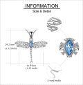 wholesale 925 Sterling Silver Turquoise and Moonstone Dragonfly Pendant Necklace for Women & Moms-0-3
