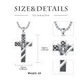 wholesale 925 Sterling Silver American Flag Angel Cross Pendant Necklace  with 34+2 Extender Chain for Men Women Gifts Jewelry Accessories-0-4