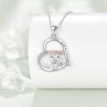 wholesale 925 Sterling Silver Cow Heart Love You Forever Pendant Necklace for Women-0-2