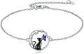 wholesale 925 Sterling Silver Cat & Butterfly Charm Anklet for Women Birthday Gifts-0-0