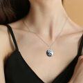 wholesale 925 Sterling Silver Tree of Life Yin Yang Necklace with Moon Sun Pendant for Men Women-0-4