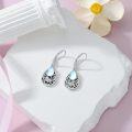 wholesale 925 Sterling Silver Abalone Shell Butterfly Filigree Drop Dangle Earrings for Women-0-3
