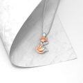 wholesale 925 Sterling Silver Diamond Fox Necklace for Women s-0-2