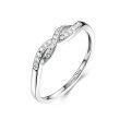 TOUPOP Sterling Silver Moissanite Personalized Twisted Infinity Ring Stack-0-0
