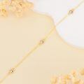 wholesale 14k Gold Bracelet Purple Moissanite Bezel Set Adjustable Chain For Women-0-4