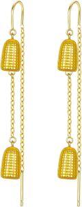 wholesale Gold 925 Sterling Silver Fruit Drop Earrings - Yellow Gold Tone Corn Design Gift for Women-0-0
