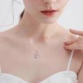 wholesale 925 Sterling Silver Heart Necklace With Pink Bear And Engraved Message-0-1