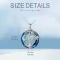TOUPOP Sterling Silver Crystal Eye Of Horus Ankh Cross Protection Pendant Necklace-0-5