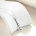 wholesale 925 Sterling Silver Inspirational Engraved Message Vertical Bar Necklace for Women Gifts-0-2