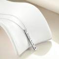 wholesale 925 Sterling Silver Vertical Bar Pendant Necklace Engraved True Friendship Heart Cutout For Women-0-8