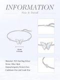 wholesale TOUPOP Womens Anklet 925 Sterling Silver Beaded Celtic Infinity Butterfly Anklet Bracelet Dainty Ankle Adjustable 11" Ankle Jewelry Gifts For Women Summer Beach Birthday Graduation Holiday Gift -0-3