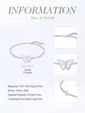 TOUPOP Sterling Silver Beaded Celtic Infinity Butterfly Anklet-0-3