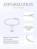 TOUPOP Sterling Silver Beaded Celtic Infinity Butterfly Anklet-0-3