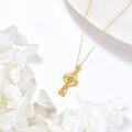 wholesale 14K Gold Celtic Knot Diamond Cross Pendant Necklace for Women - Dainty Solid Religious-0-3