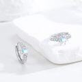 wholesale 925 Sterling Silver Moonstone Sun & Star Huggie Hoop Earrings for Women-0-1