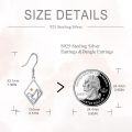 wholesale 925 Sterling Silver Abalone Shell Mustard Seed Round Rhombus Mountain Dangle Earrings-0-4