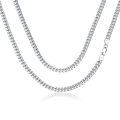 wholesale 925 Sterling Silver Platinum Plated Curb Cuban Link Chain Necklace For Men Women-0-0