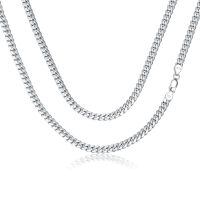 wholesale 925 Sterling Silver Men's Cuban Link Chain Necklace-4mm Width 18\"