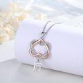 wholesale 925 Sterling Silver Double Heart with Number 15 Charm Pendant Necklace s for Women and Girls-0-4