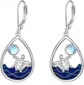 wholesale 925 Sterling Silver Turtle Moonstone Teardrop Earring Sets Wholesale Sea Life s for Her-0-0