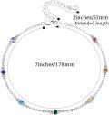 wholesale 925 Sterling Silver Rainbow 7 Chakra Stones Yoga Bracelet for Women Wife Girlfriend-0-4