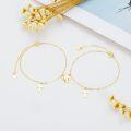 wholesale 14K Gold Love You Heart & Cross Charm Anklet for Women-0-5
