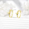 wholesale 925 Sterling Silver Butterfly Flower Huggie Hoop Earrings for Women Girls' Gifts-0-1