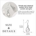 wholesale 925 Sterling Silver Celtic Pearl Drop Dangle Hook Earrings for Women - Valentines & Mothers Day Gift Ideas-0-4