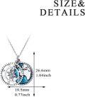 wholesale 925 Sterling Silver World Map & Compass Pendant Necklace with Blue Enamel Accents-0-3
