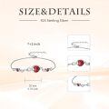 TOUPOP Sterling Silver Infinity Birthstone Bracelet Heart Link Fine Jewelry Gift-0-5