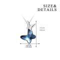wholesale 925 Sterling Silver & Austrian Crystal Blue Morpho Helena Butterfly Necklace - 0.58, 18 Chain, Gift Box, 12-Month Warranty-0-4