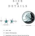 wholesale 925 Sterling Silver Turquoise Starfish Stud Earrings-0-1