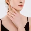 wholesale 925 Sterling Silver Pearl & Crystal Rose Flower Adjustable Rings Wholesale for Women Girls-0-1