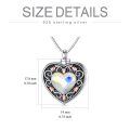 TOUPOP Sterling Silver Crystal Rose Flower Urn Necklace For Ashes Memorial Jewelry-0-4