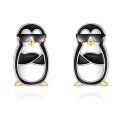 wholesale 925 Sterling Silver Cool Penguin Stud Earrings-0-0