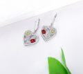 wholesale 925 Sterling Silver Ladybug Sunflower Heart Drop Earrings Gift for Women-0-2