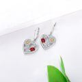 wholesale 925 Sterling Silver Ladybug Sunflower Heart Drop Earrings Gift for Women-0-2