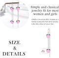 wholesale 925 Sterling Silver Pink Peach Drop Earrings Novelty  for Women-0-4